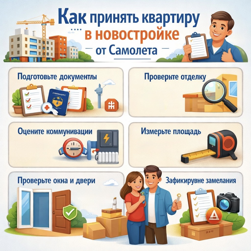 квартиру в новостройке Самолет